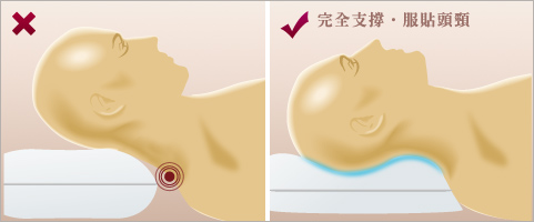 完全支撐,服貼頭頸